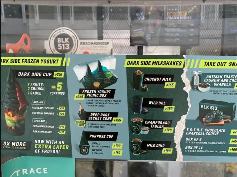 BLK 513 Menu