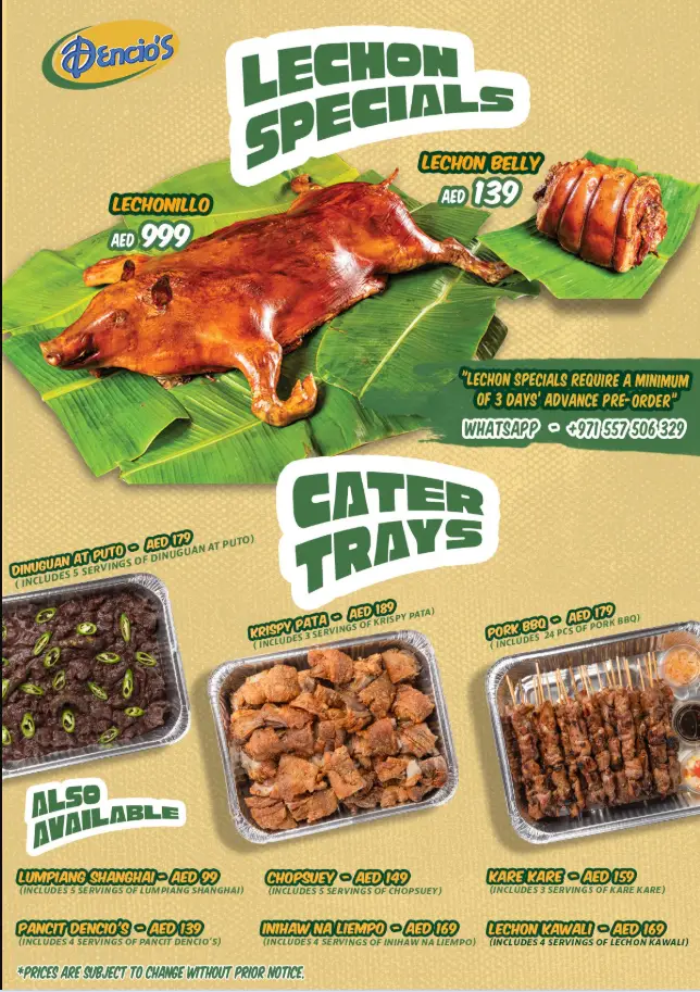 Dencios Menu