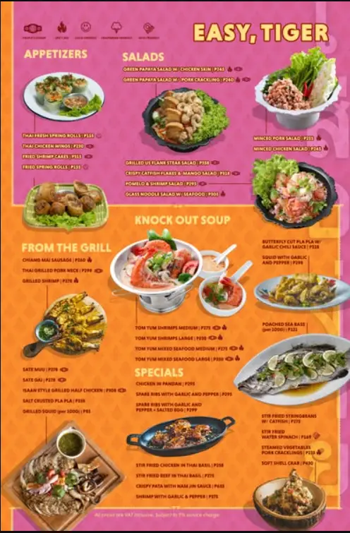 Easy Tiger Menu