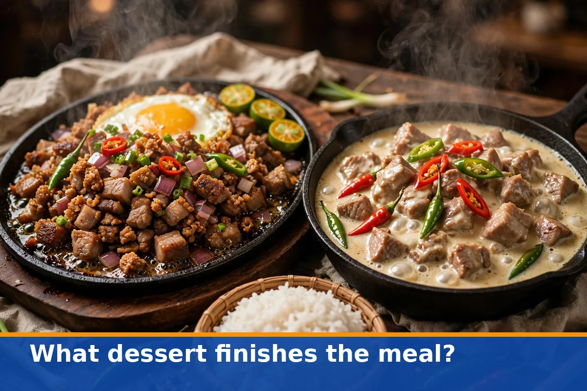 What dessert finishes the meal?