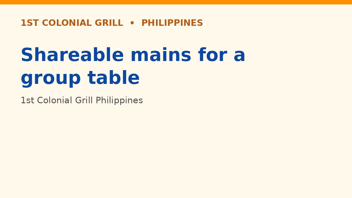 Shareable mains for a group table