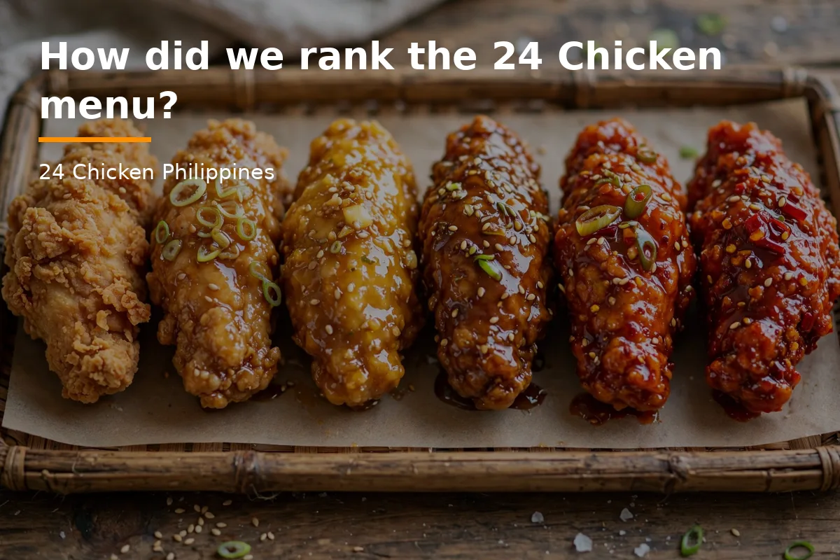 How did we rank the 24 Chicken menu?