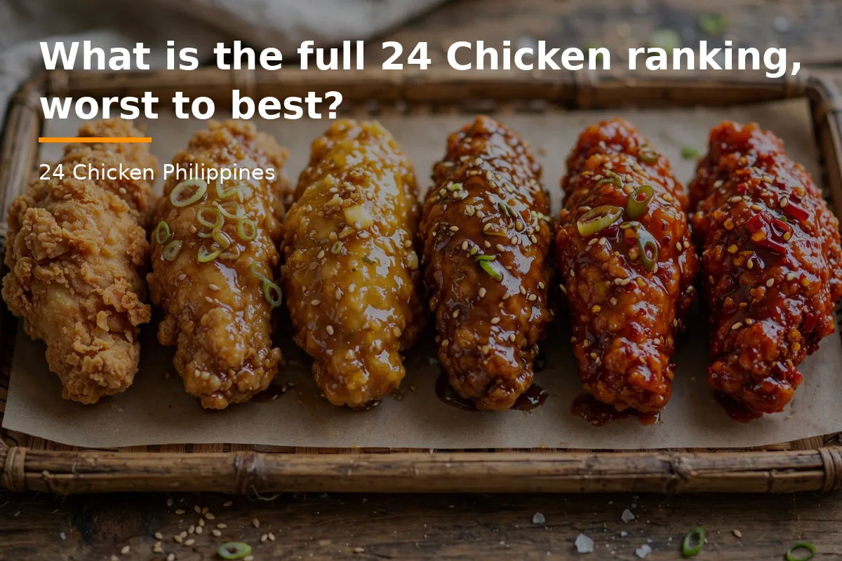 What is the full 24 Chicken ranking, worst to best?
