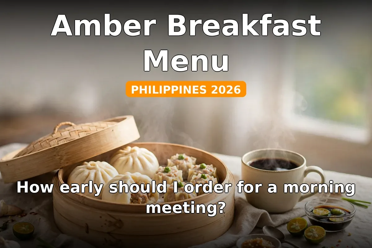 How early should I order for a morning meeting?