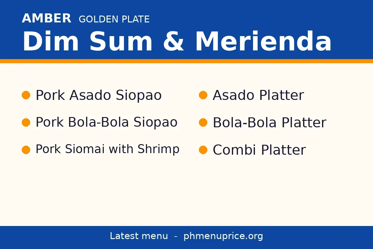 Amber menu FAQs