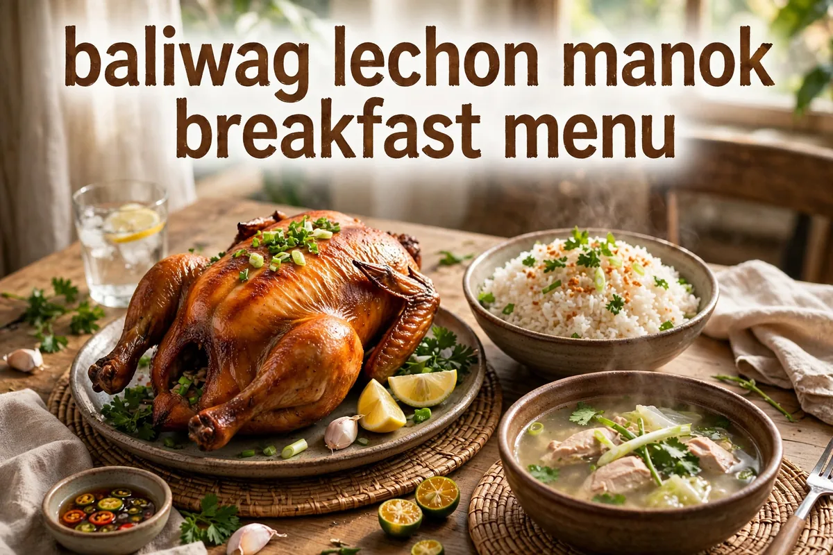 baliwag lechon manok breakfast menu
