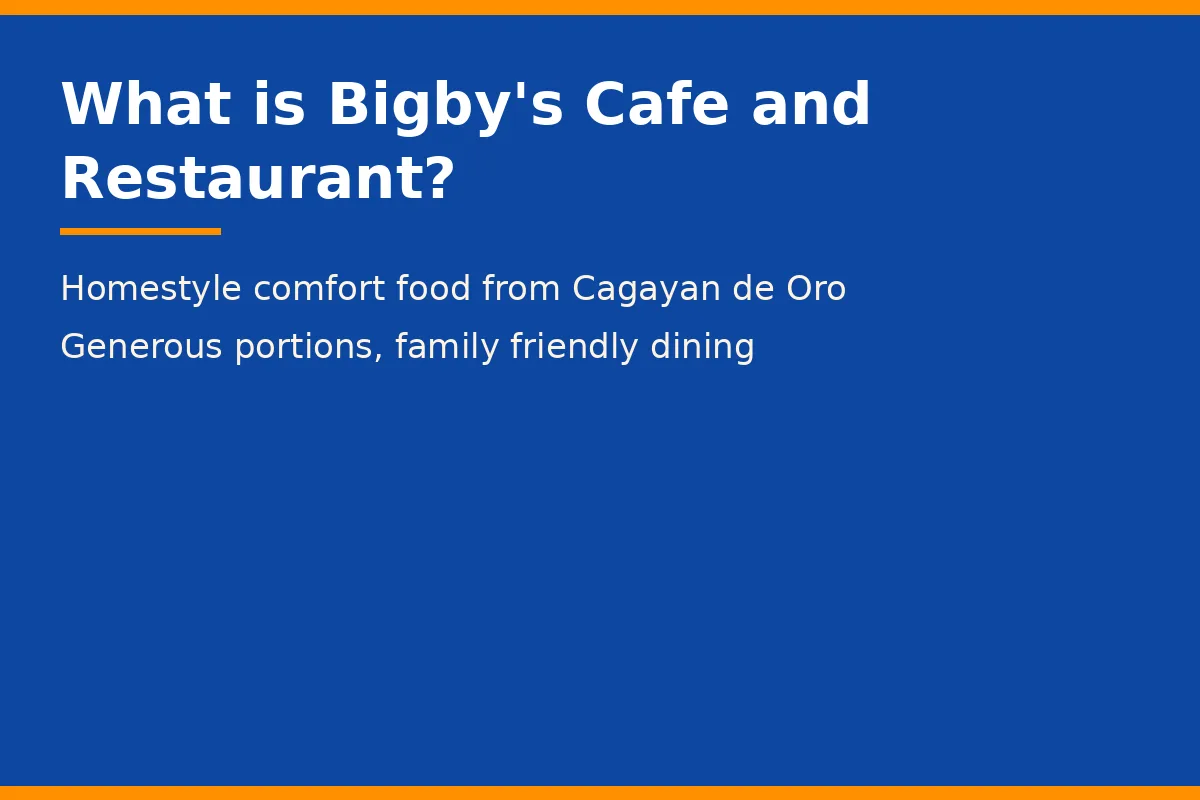 What is Bigby's Cafe and Restaurant?