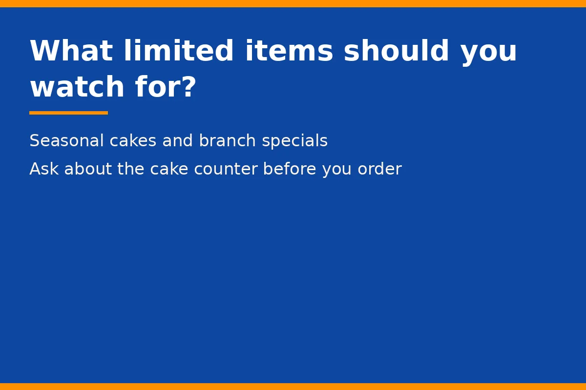 What limited items should you watch for?