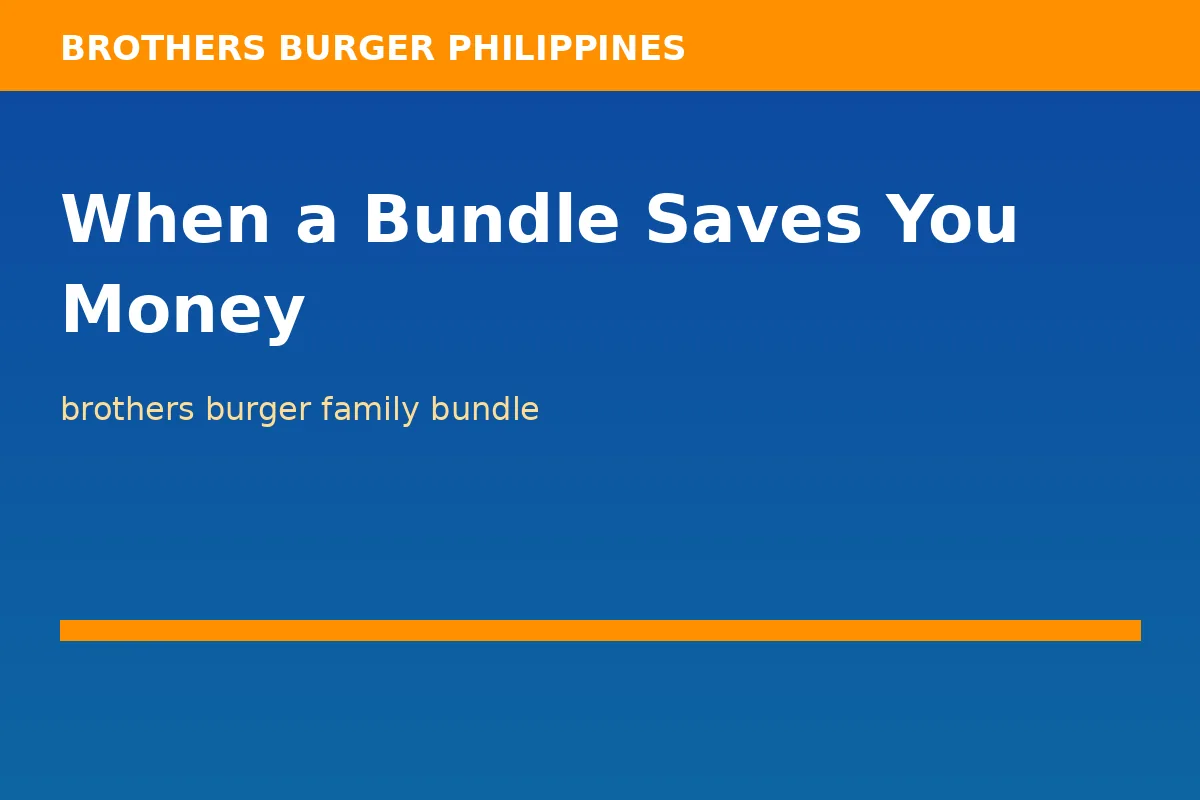 When a Bundle Saves You Money