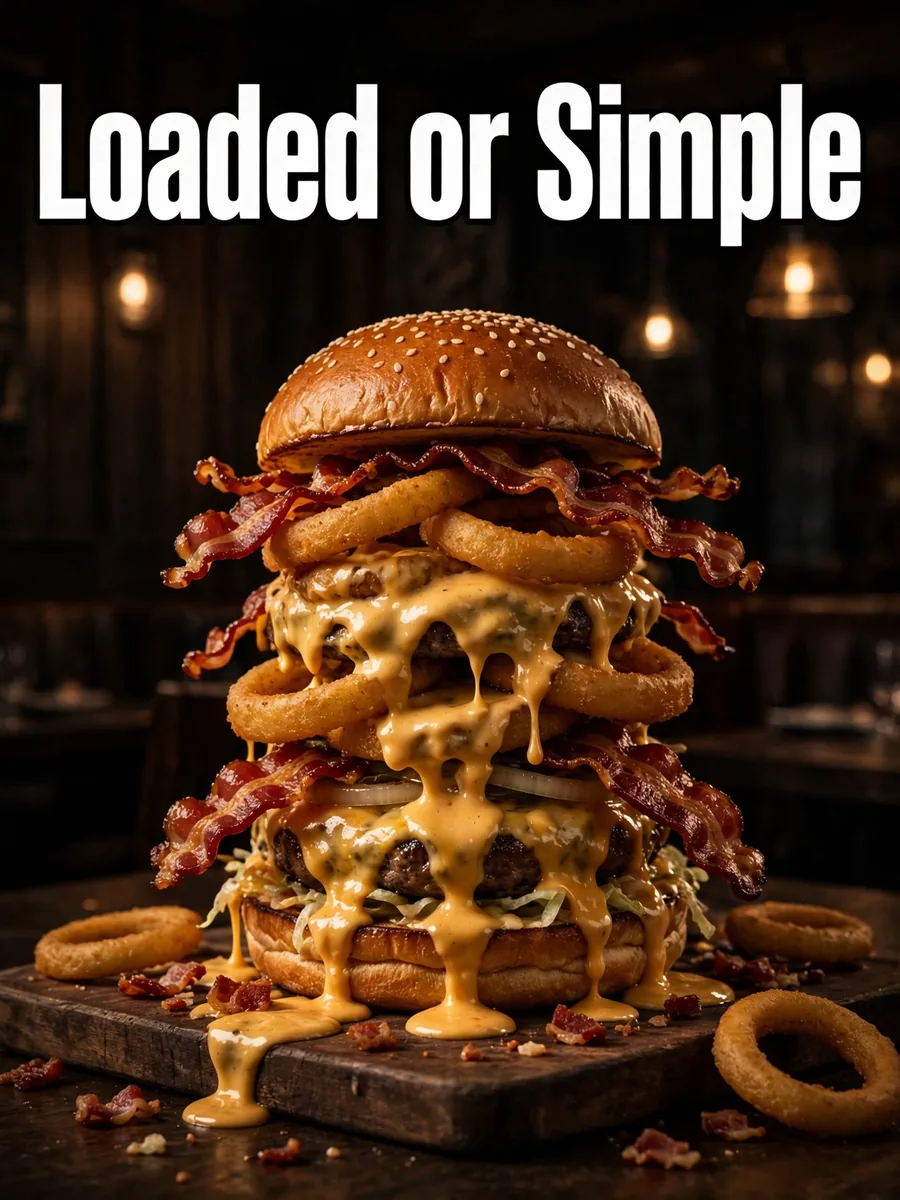 Is a loaded burger better than a simple one?