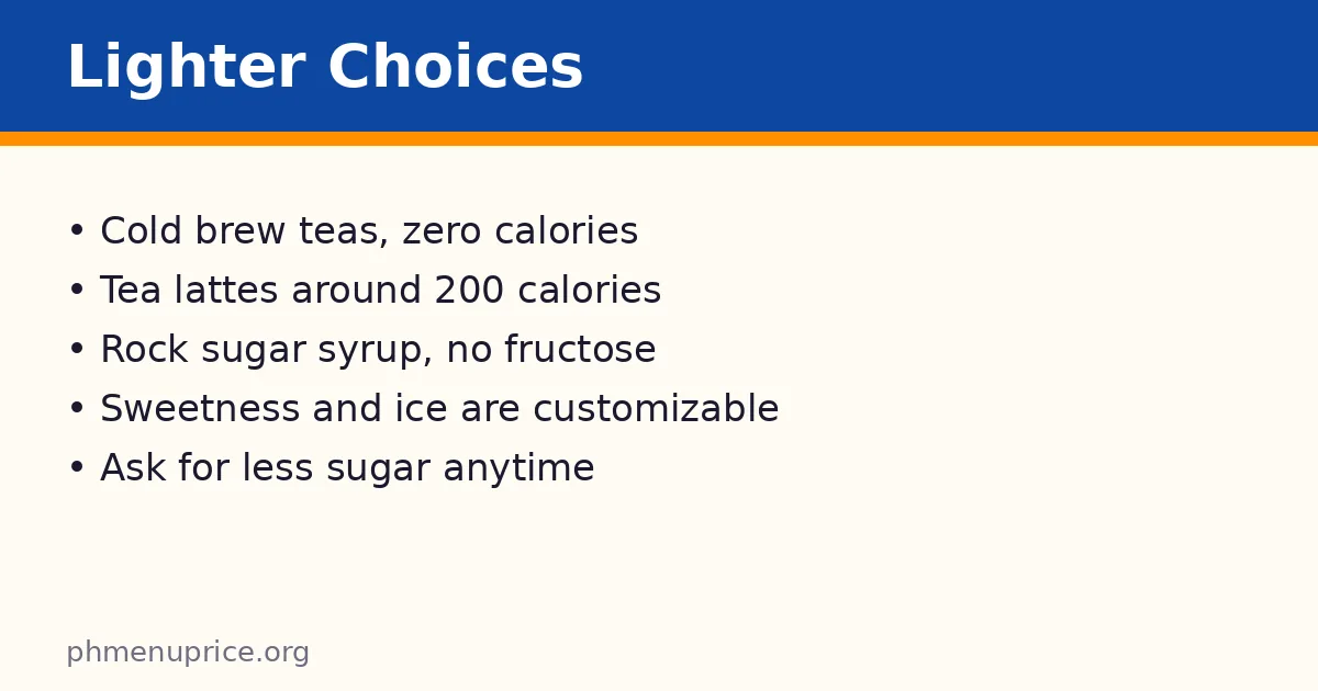 Does ChaYi publish nutrition information?