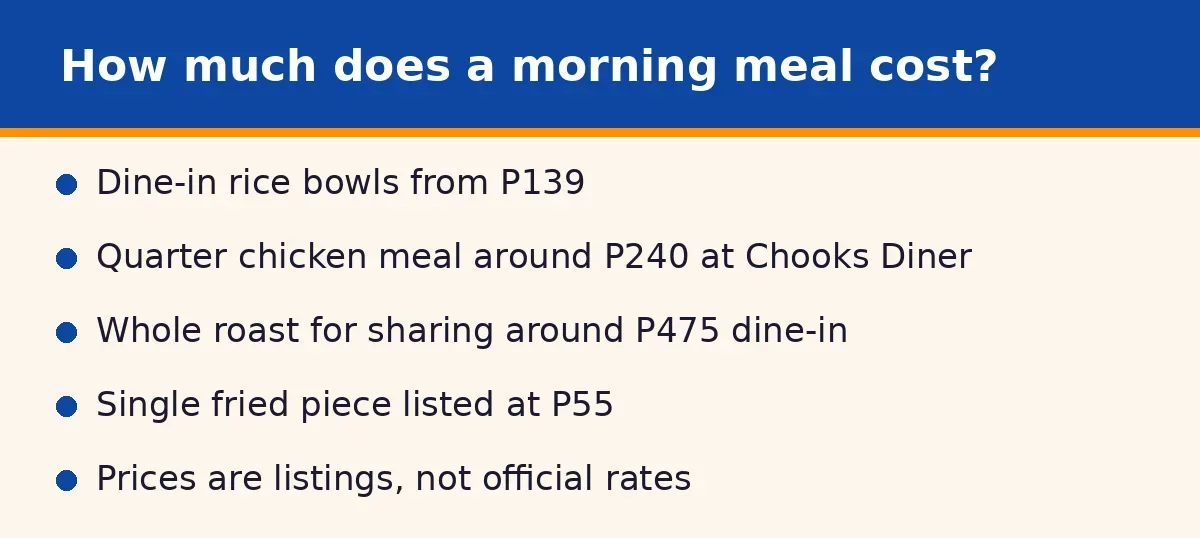 How much does a morning meal cost?