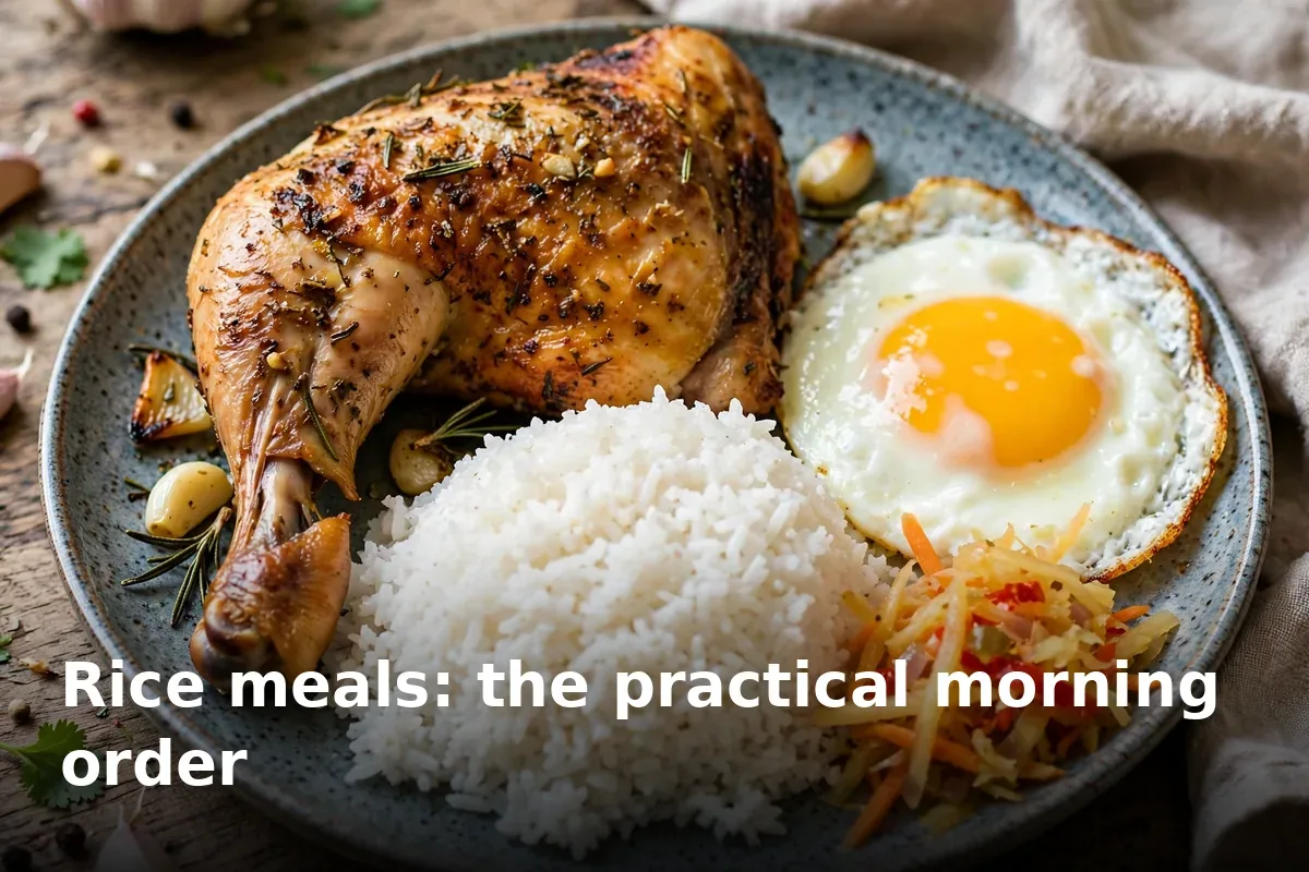 Rice meals: the practical morning order