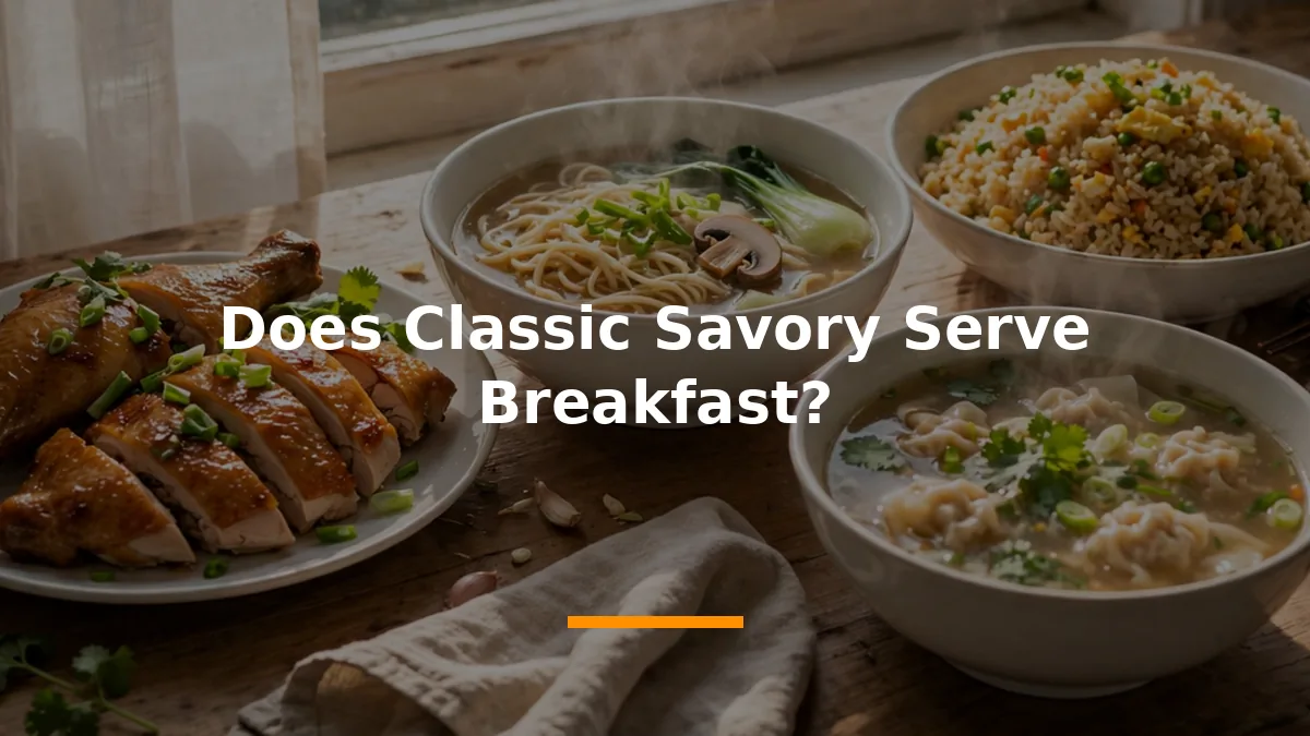 Does Classic Savory Serve Breakfast?