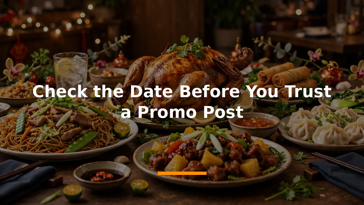 Check the Date Before You Trust a Promo Post