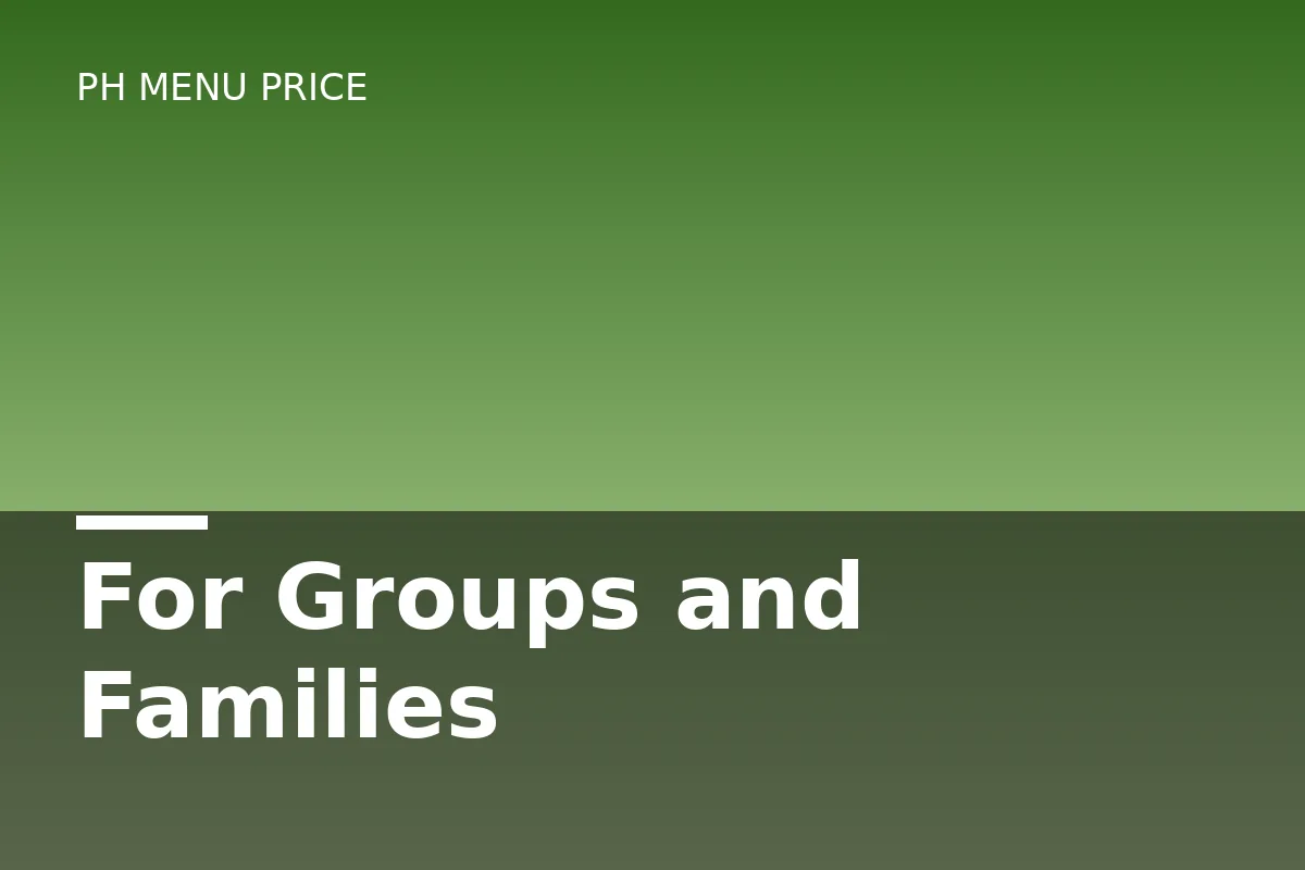For groups and families