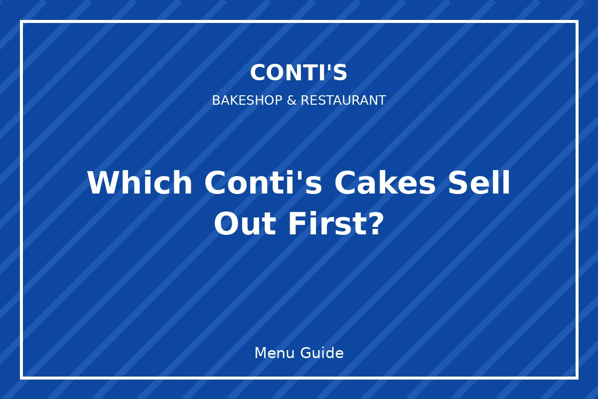 Conti's best sellers: the dishes regulars keep ordering
