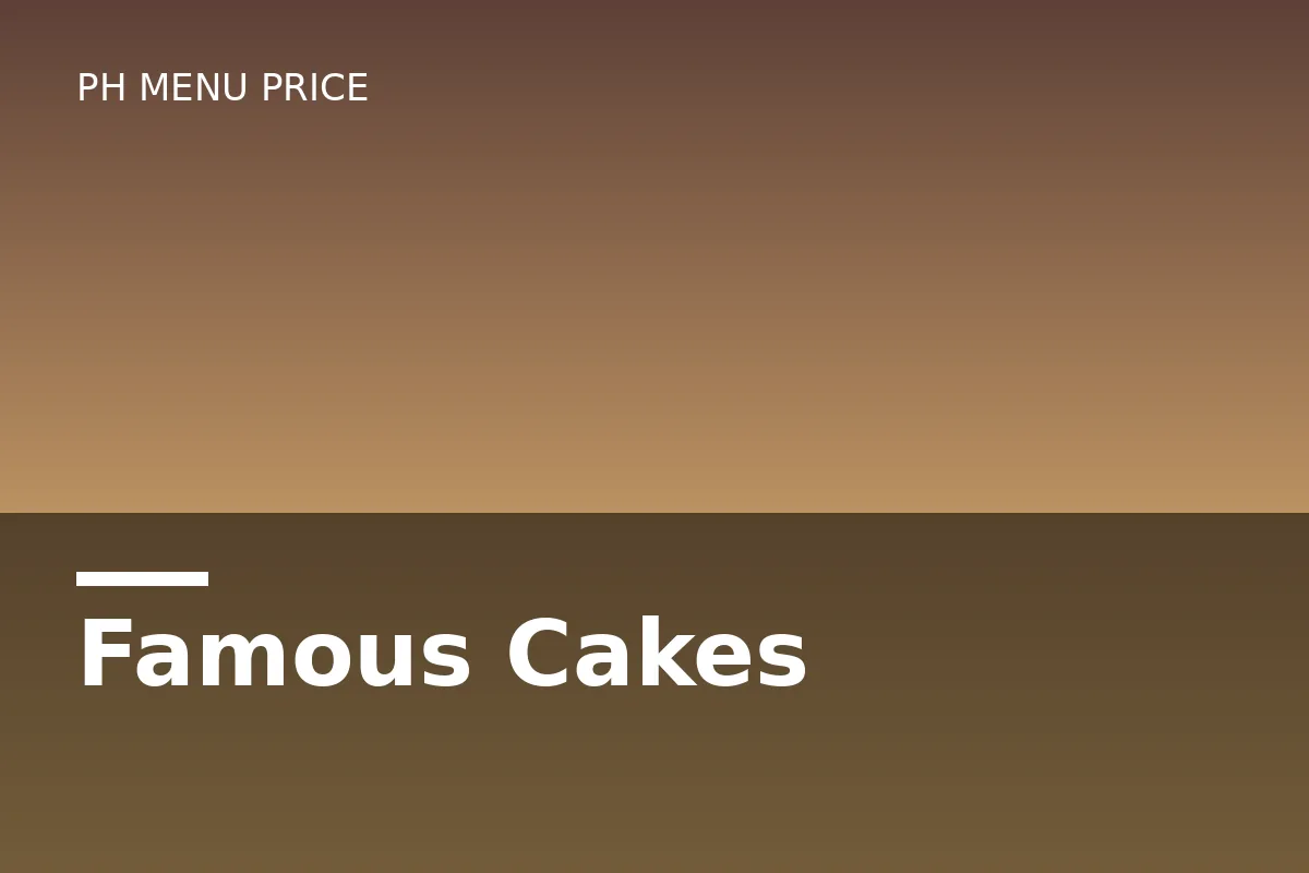 What are Conti's famous cakes and best sellers?