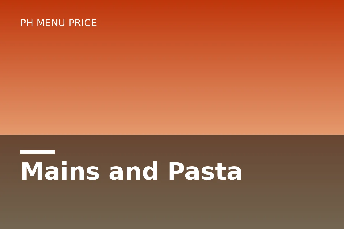 What mains and pasta can you order at Conti's?