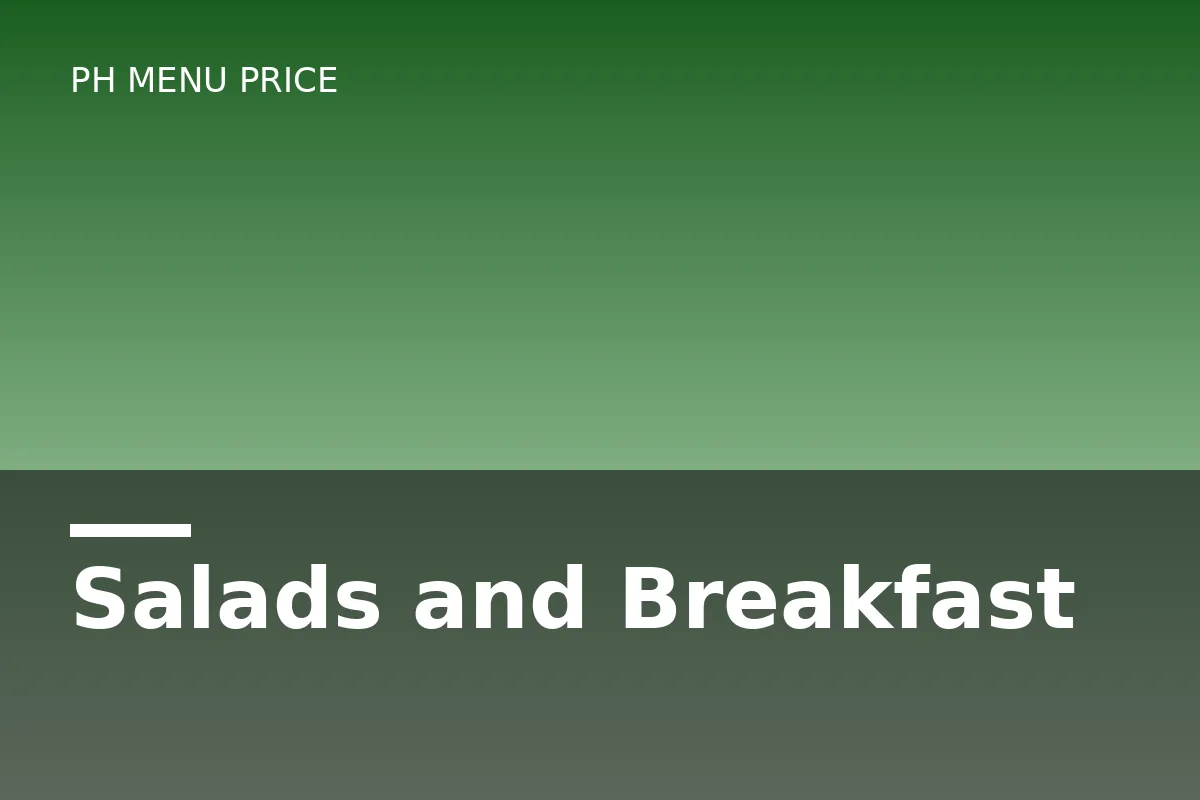What salads, breakfast and family sharing dishes does Conti's serve?
