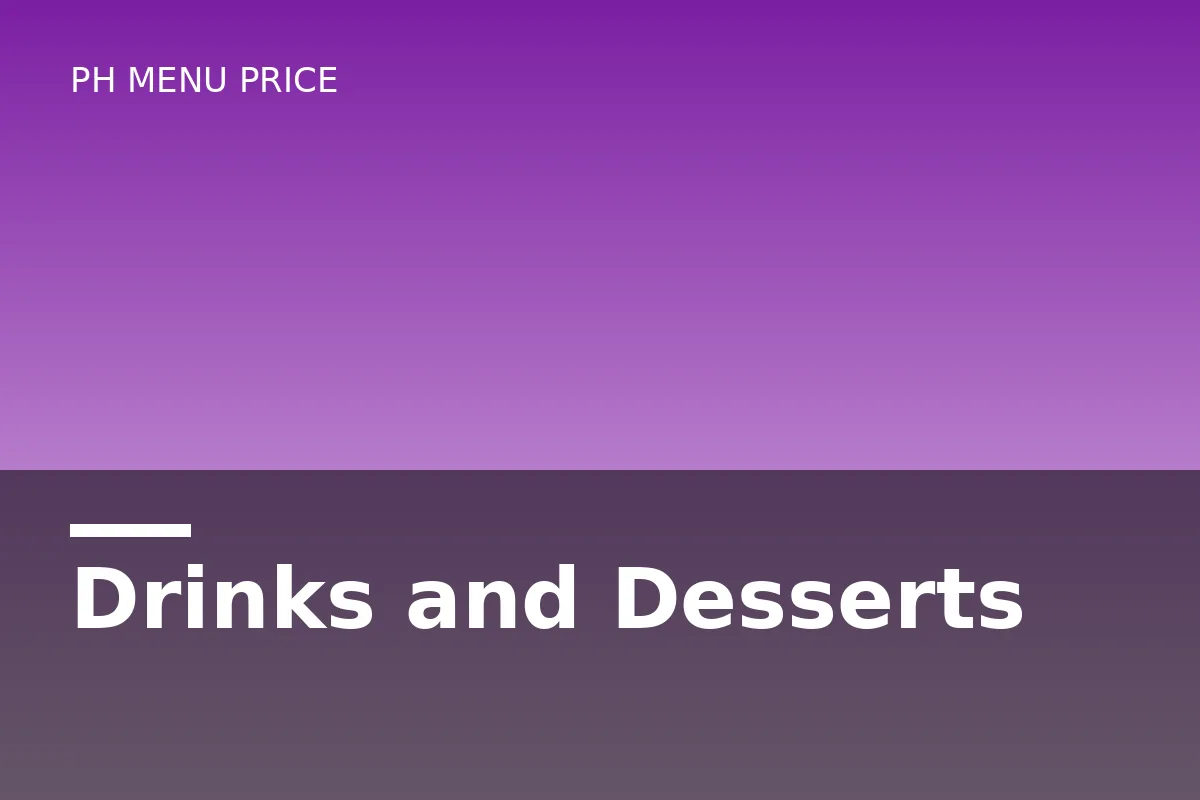 What drinks and desserts round out the Conti's menu?