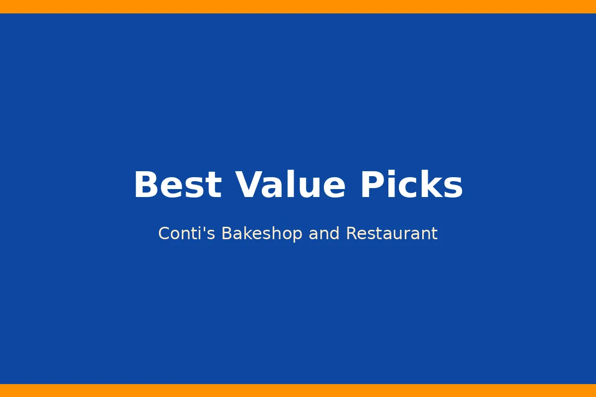 Conti's value meals: the best-priced plates