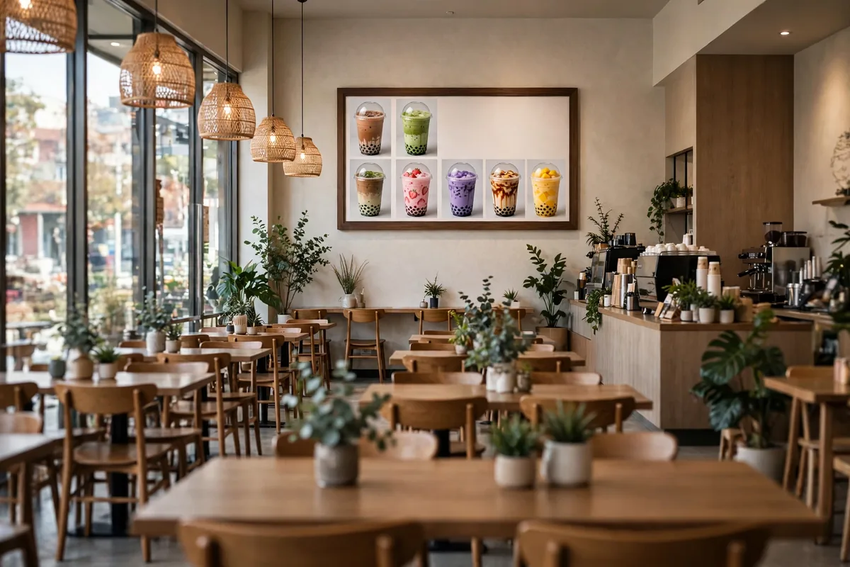 Reading the menu card at a glance