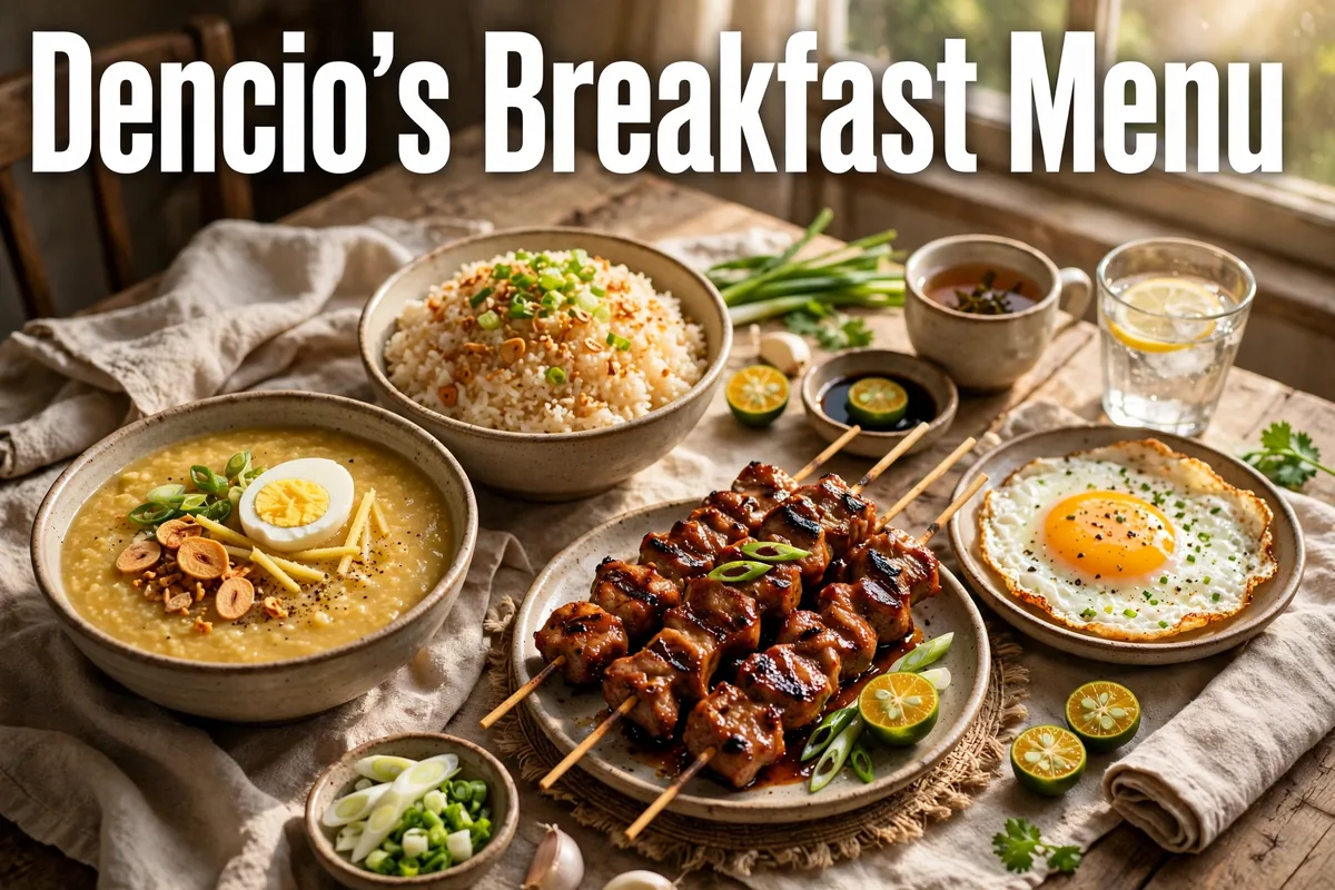 Dencio's Breakfast Menu