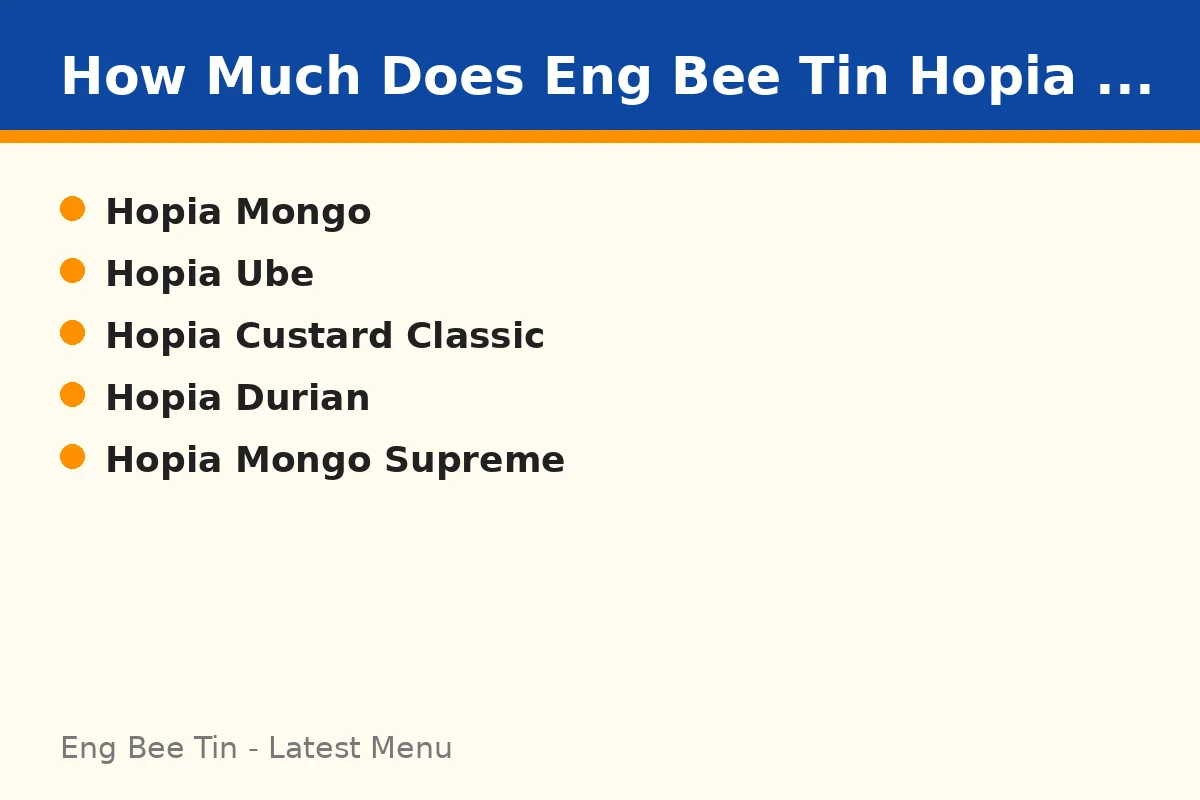 How Much Does Eng Bee Tin Hopia Cost?