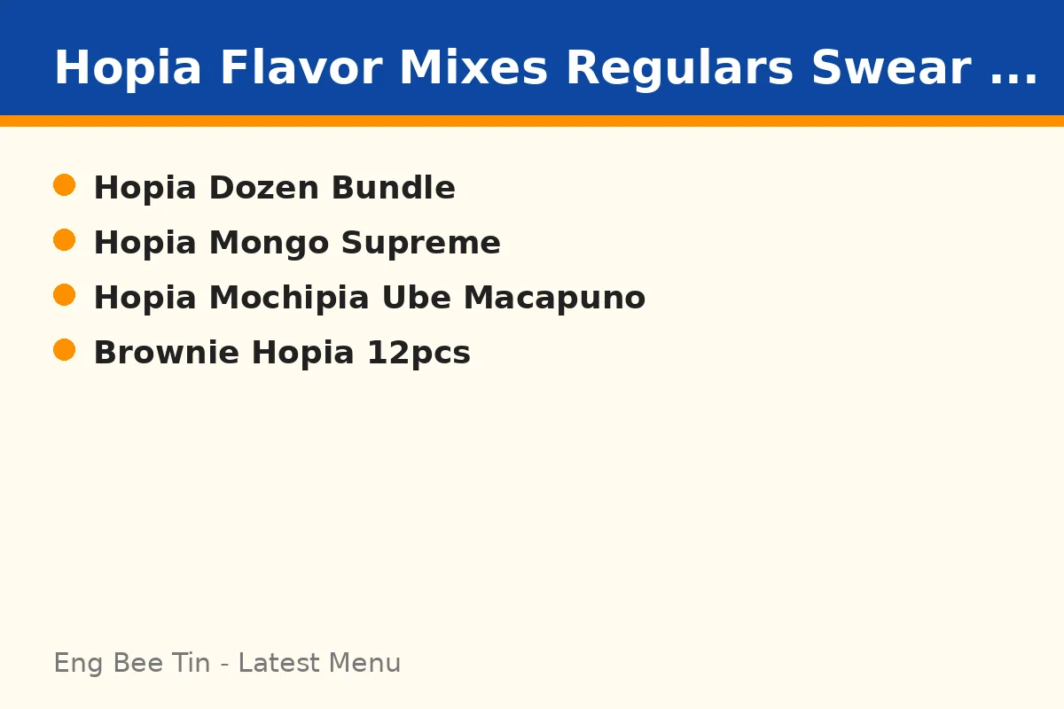 What Are the Best Hopia Combos Regulars Order?