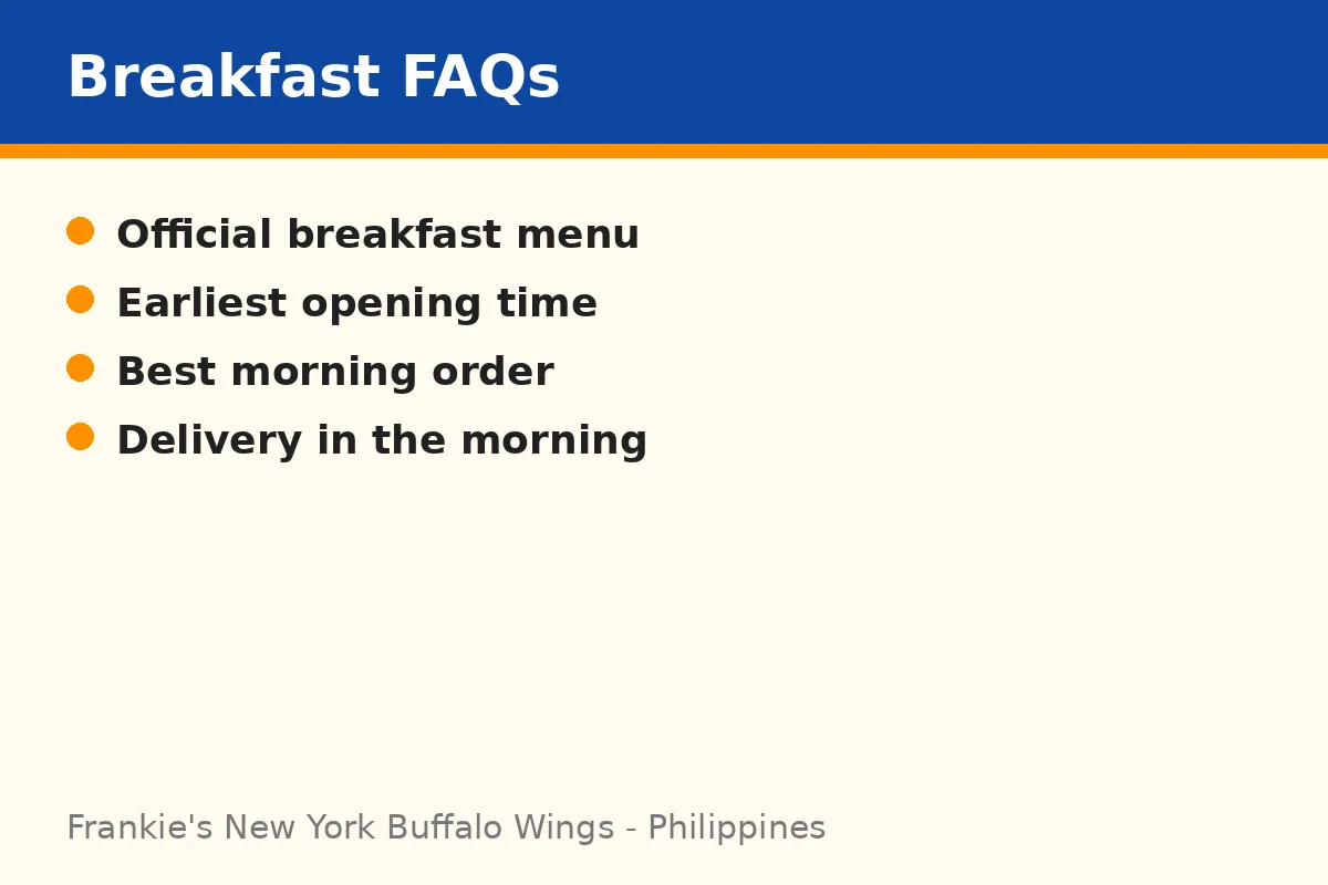 Frankie's New York Buffalo Wings breakfast FAQs