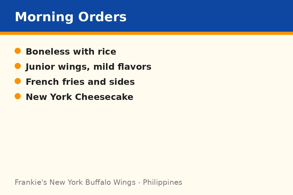 What can I order for breakfast at Frankie's?