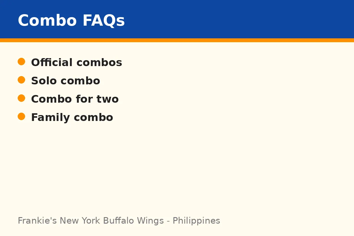 Frankie's New York Buffalo Wings Combo Meals FAQs