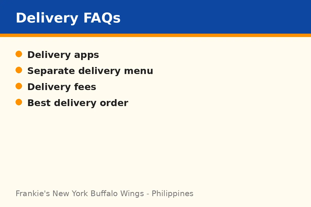 Frankie's New York Buffalo Wings delivery FAQs