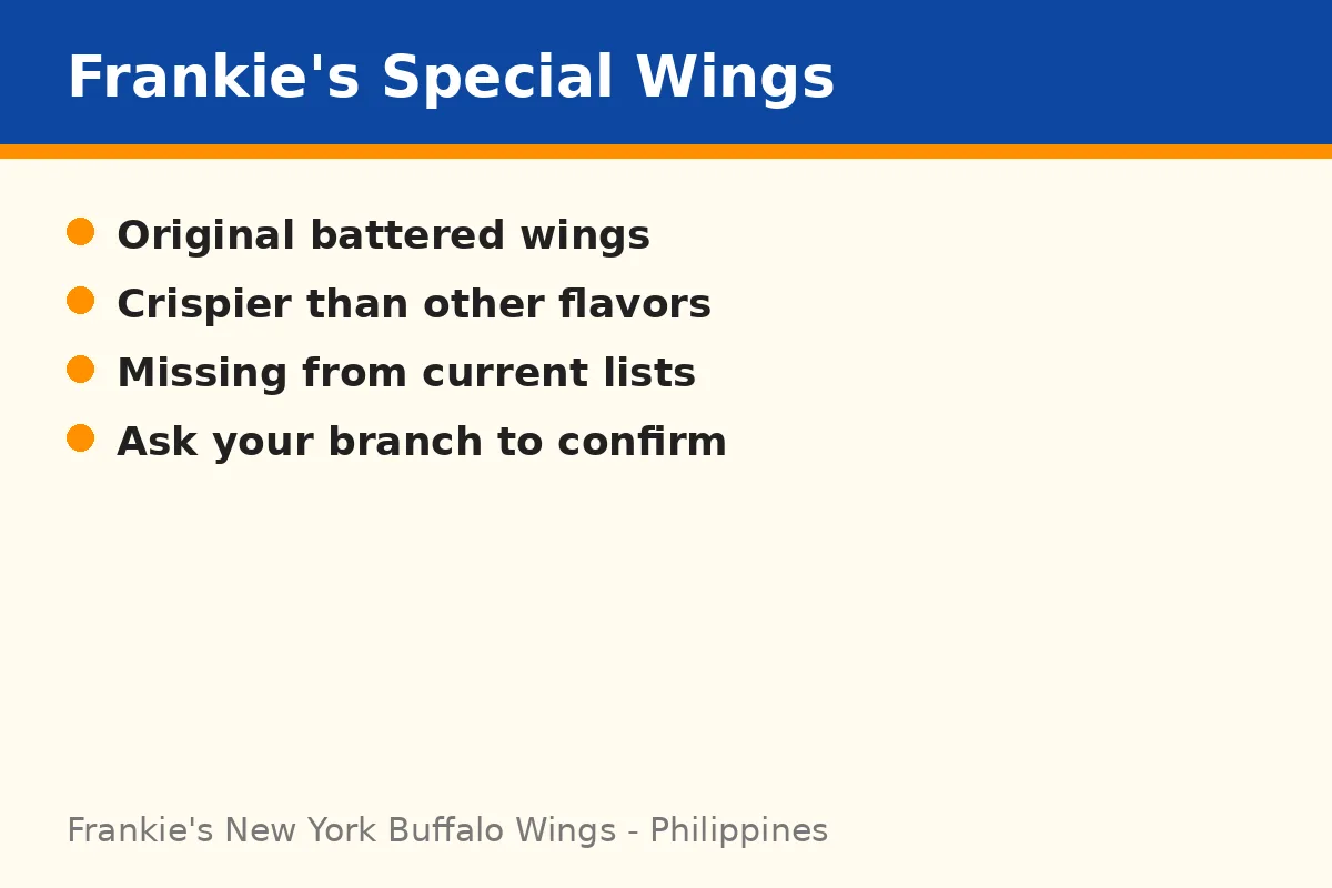 What happened to Frankie's Special wings?