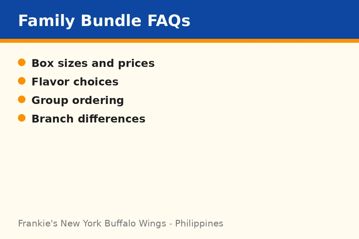 Frankie's New York Buffalo Wings family bundle FAQs