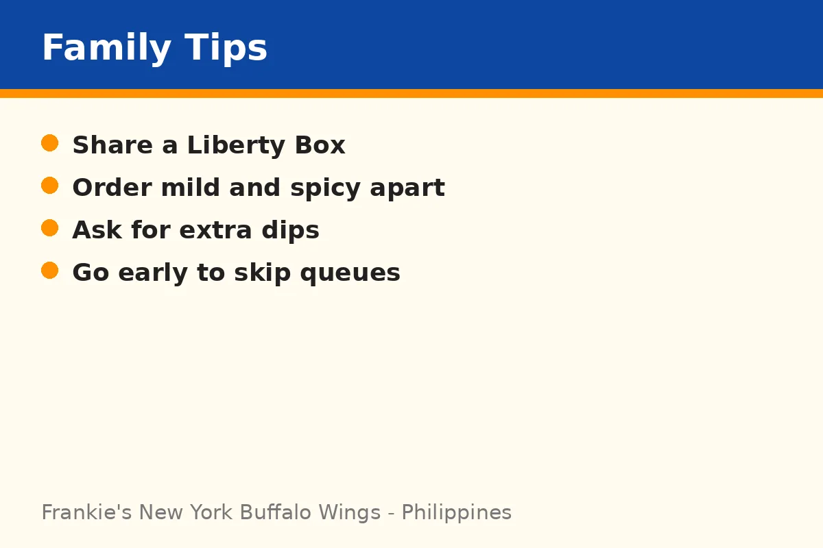 What tips help families at Frankie's?