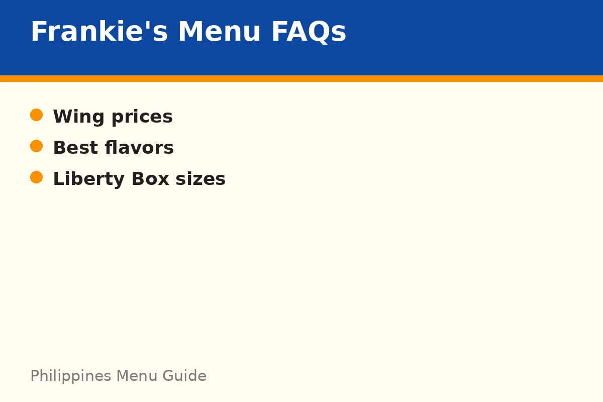 What do readers ask most about Frankie's menu?