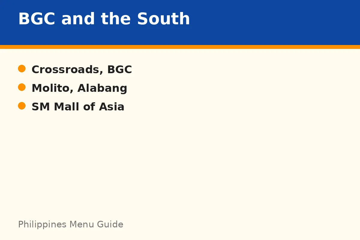 BGC and the south branches