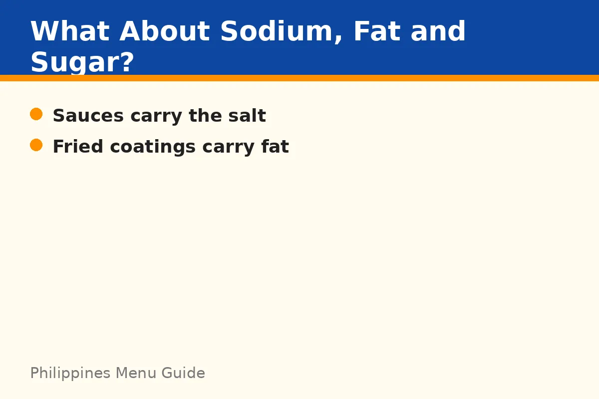What should you watch for with sodium, fat, and sugar?