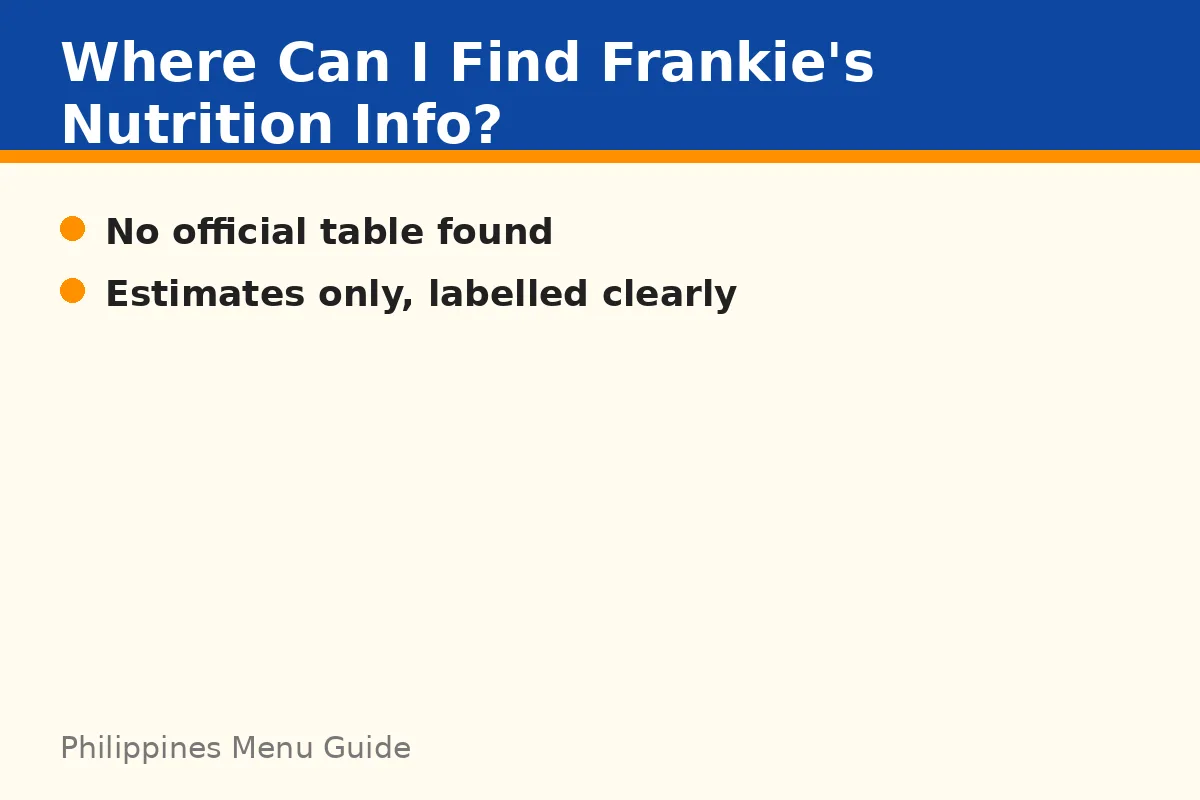 Where can I find Frankie's New York Buffalo Wings nutrition info?