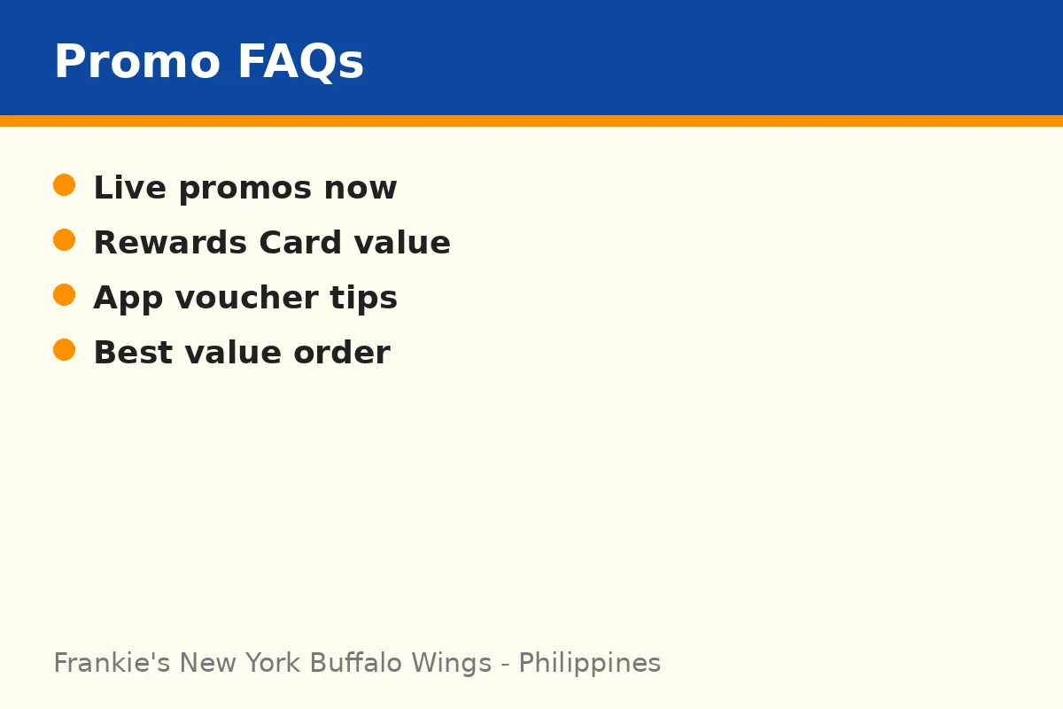 Frankie's New York Buffalo Wings promo FAQs