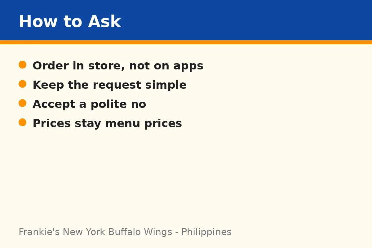 How do you ask for a secret menu order at Frankie's?