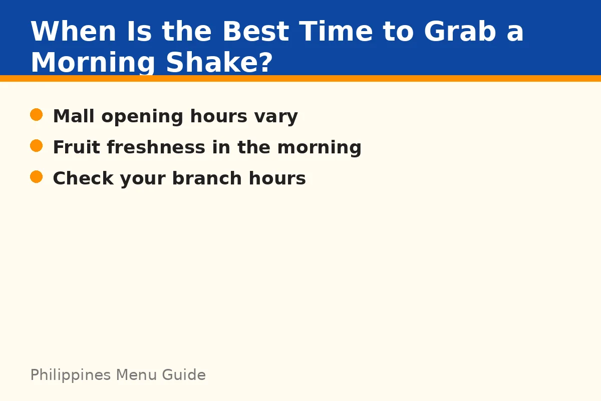 When is the best time to grab a morning shake?