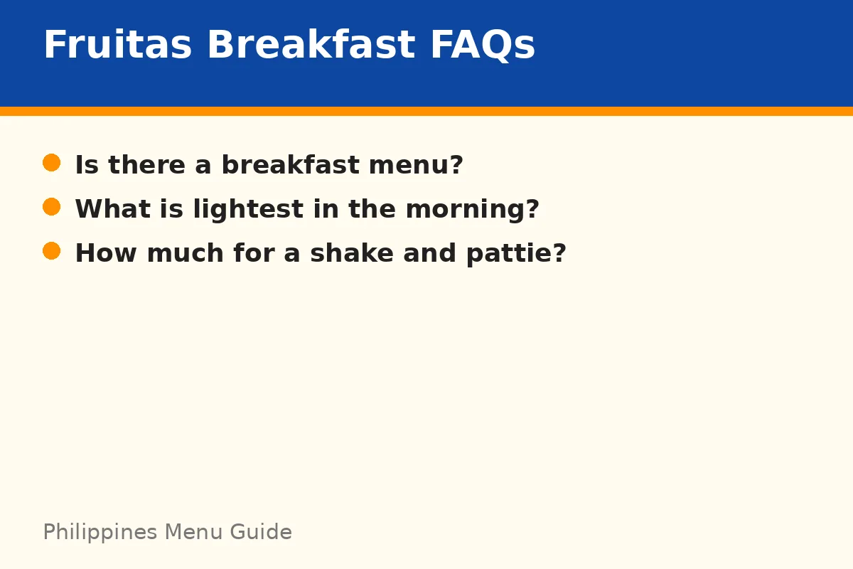 What do readers ask most about the Fruitas Fresh Breakfast Menu?