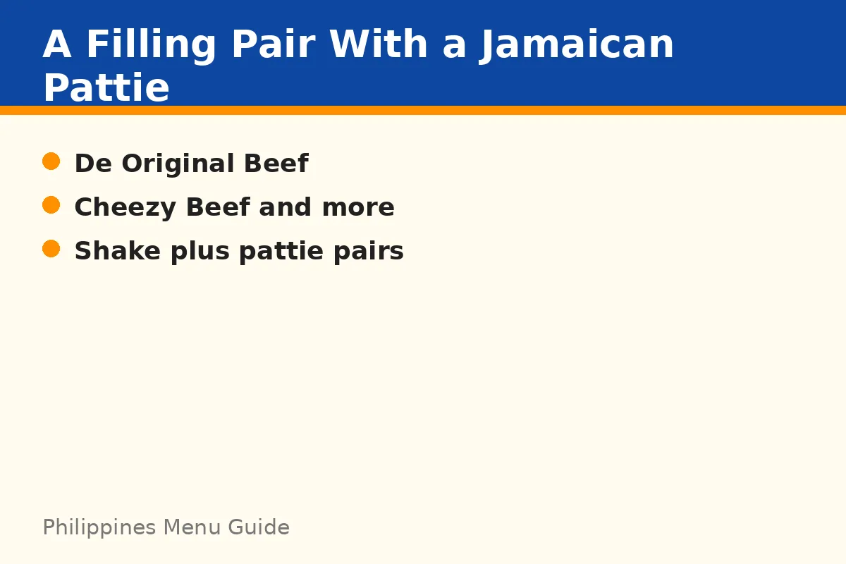 A filling pair with a Jamaican pattie