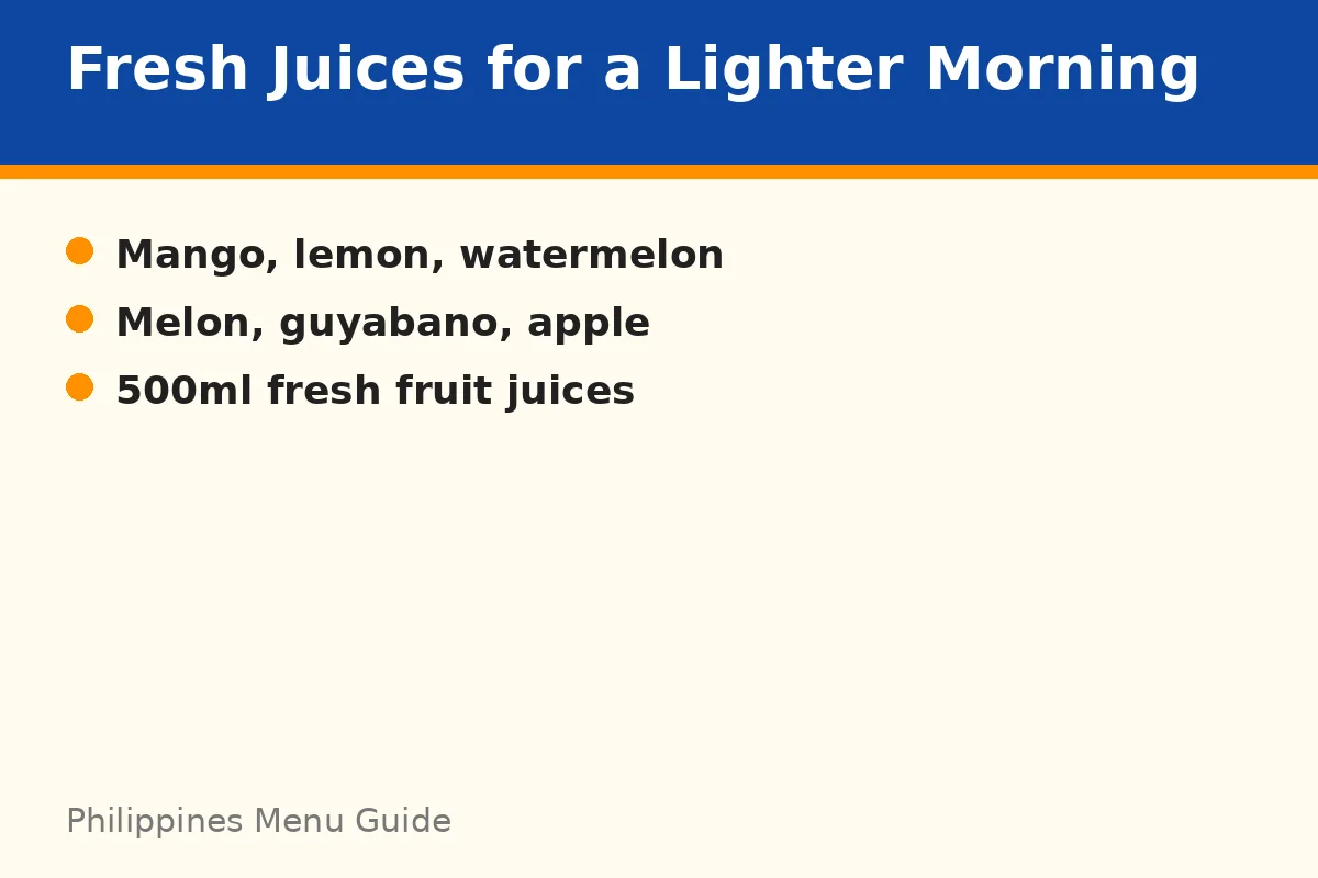Fresh juices for a lighter morning