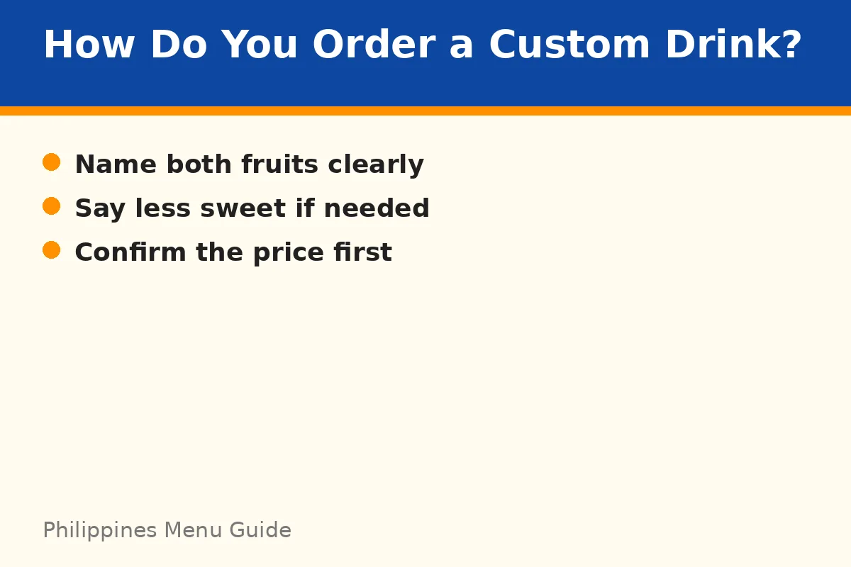 How do you order a custom drink without confusion?