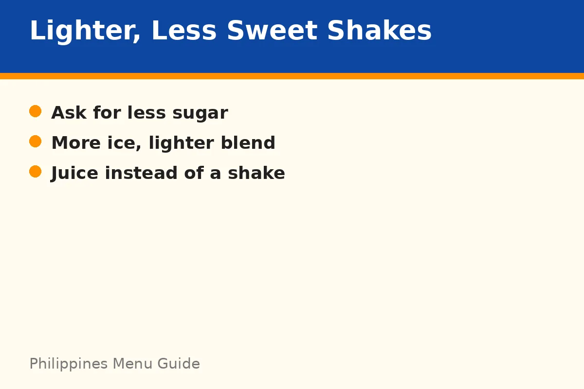 Lighter, less sweet shakes