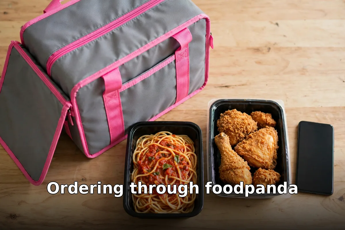 Ordering through foodpanda